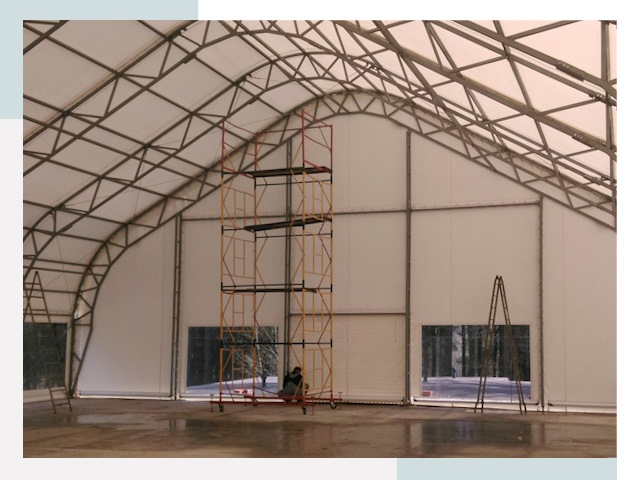 Шатровые ангары в Лыткарино