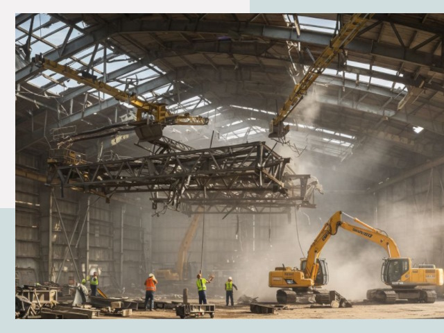 Демонтаж ангаров в Лыткарино от 615 руб. за м²