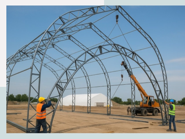 Монтаж ангаров в Лыткарино от 615 руб. - Надежно и быстро